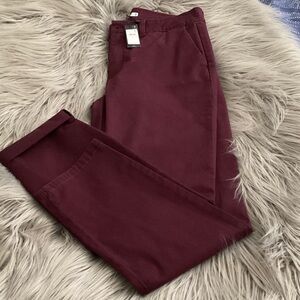 Tommy Hilfiger Women's Burgundy Trousers